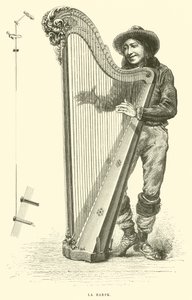La harpe (gravering) av French School