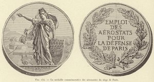 Jubileumsmedaljen til aeronautene fra beleiringen av Paris (gravering) av French School