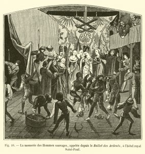 The Wild Men mummery, siden kalt Ballet des Ardents, på Royal Hotel Saint-Paul av French School