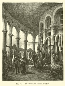 Tempelets rotunde i 1840 av French School