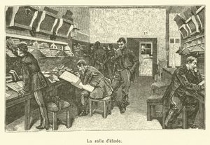 Studierommet (gravering) av French School