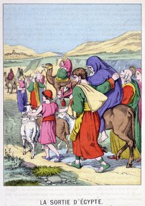 La sortie d'Egypte - i "" Moses' liv", red. Olivier Pinot, Epinal, sent på 1800-tallet av French School