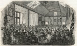 Tavernaen til båtmennene i Bercy på 1800-tallet - Gravering i "Tableau-de-Paris"" av Edmond Texier 1852 av French School