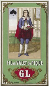 Etikett for Jack of Spades-tråd av French School