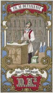 Etikett for forhandlertråd av French School