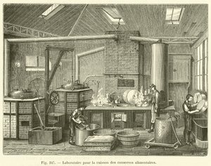 Laboratorium for tilberedning av hermetikk (gravering) av French School