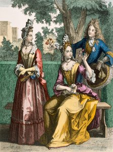 Formelle dagskjoler for kvinner, 1690 av French School