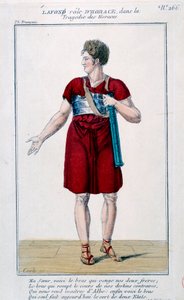 Lafon i rollen som Horace i tragedien Horacespiece av Corneille (1640). Gravering av 1800-tallet. Paris, Comedie Francaise. av French School