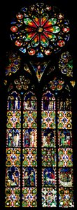 Last Judgment and the Works of Mercy, fra sørskipet, ca. 1325 av French School