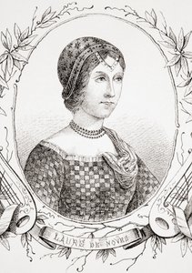 Laura de Noves, fra The Ancient and Modern Universal History, utgitt i Strasbourg ca. 1860 (gravering) av French School