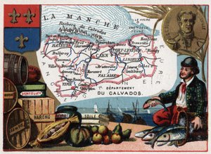 Le Calvados (14) Basse Normandie (Nedre Normandie), Frankrike. Portrett av Jules Sebastien Cesar Dumont d