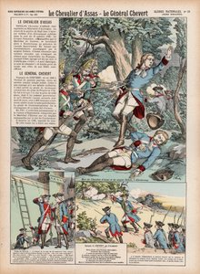 The Knight of Assas, The General Chevert (farge litho) av French School