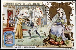 Le Cid de Pierre Corneille (1606 - 1684), kromolitografi Liebig, sd. 1800-tallet av French School