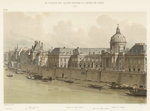 College of the Four Nations og Hotel de Conti, 1689 av French School