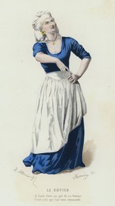 Le Cuvier (farget gravering) av French School