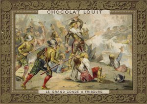 Le Grand Conde i slaget ved Freiburg, 1644 av French School