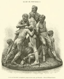 The Game of Foot-Ball, England, terrakottagruppe (gravering) av French School