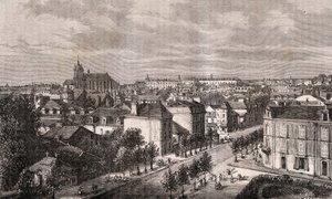 Le Mans - Pays de la Loire - engraving in “La France illustree: geography, history, administration statistique” by V.A. Malt-Brown. 1884 av French School