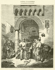 Makaronikjøpmannen (gravering) av French School