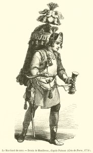 The Coconut Merchant (gravering) av French School