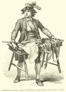 The Ribbon Merchant (gravering) av French School