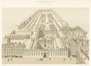 Det kongelige palass i 1679, ifølge La Boissiere av French School