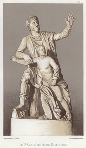 The Pedagogue of Soissons (farge litho) av French School