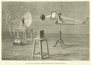 The Talking Photophone, av Mrs. Graham Bell og Summer Tainter (gravering) av French School