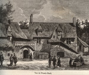 Le Plessis Mace (Le Plessis-Mace) - Maine-et-Loire, regionen Pays de la Loire - gravering i "Frankrike illustrée: geografi, historie, statistisk administrasjon" av V.-A. Malt brun. 1884 av French School
