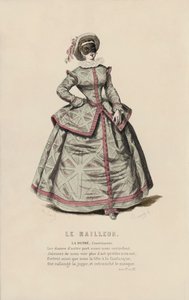 Le Railleur, La Dupre, Courtizanne (farget gravering) av French School