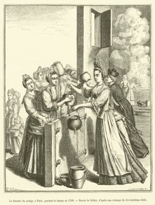 Suppens hjelp, i Paris, under hungersnøden i 1709 av French School