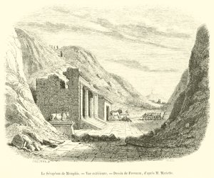 The Serapeum of Memphis, utvendig visning (gravering) av French School
