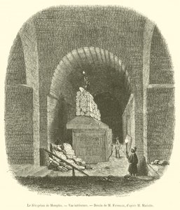 The Serapeum of Memphis, innvendig visning (gravering) av French School