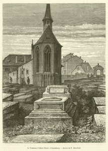 Graven til Albert Durer, i Nürnberg (gravering) av French School