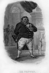 Le Ventru Chanson de Beranger i «Works Completes» (1834) av Pierre Jean de Beranger (1780-1857), fransk poet og låtskriver. av French School