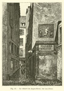 Den hvite kanin-kabareten, rue aux Feves av French School