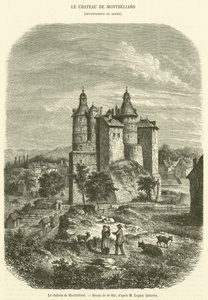 Montbeliard-slottet (gravering) av French School