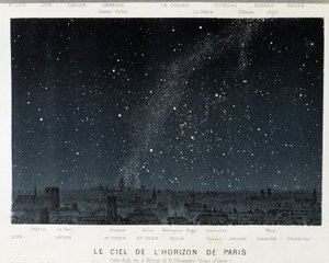 The Sky of the Paris Skyline ved vintersolverv - i "" Le Ciel"" av Amédée Guillemin, Paris av French School