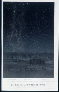 Himmelen til Paris skyline på nordsiden 20. desember - i "" Le Ciel"" av Amedee Guillemin, Paris av French School