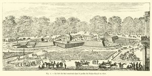 Fort du Roi bygget i hagen til Palais-Royal i 1651 av French School
