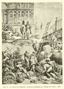 The pit of the Tuileries, politisk karikatur av Turpin de Crisse, 1833 av French School