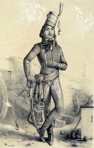 General Marceau - i «Historisk galleri for den franske revolusjonen» av Albert Maurin av French School