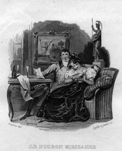 Budduen Chanson de Beranger i "" Oeuvres fullfører"" (1834) av Pierre Jean de Beranger (1780-1857), fransk poet og låtskriver. av French School