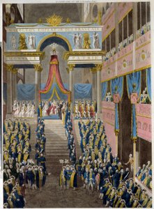 Kroningen av Napoleon (1769-1821), 2. desember 1804.(Napoleons kroning 2. desember av French School