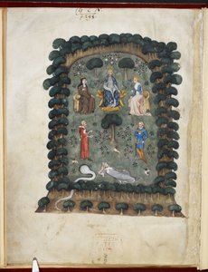 Le songe du vergier, tilskrevet Évrart de Trémaugon, Royal MS 19 C IV, f.1v av French School