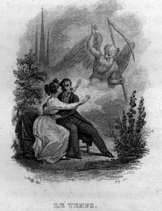 Le temps Chanson de Beranger in “” Oeuvres completes”” (1834) by Pierre Jean de Beranger (1780-1857), French poet and songwriter. av French School