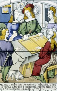 The prodigal son: The game of Tic-trac in the Middle Ages i "History of glass painting"" av Ferdinand de Lasteyrie, red. Paris 1853 av French School