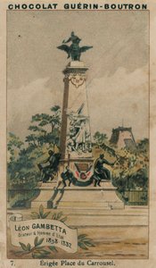 Leon Gambetta, taler og statsmann, 1838-1882, Erigee Place du Carrousel av French School