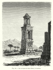 Antikvitetene i Saint-Remi; graven (gravering) av French School