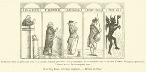 The Five All, engelsk trykk (gravering) av French School
